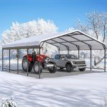 Spacious 20x20 FT Heavy-Duty Metal Carport