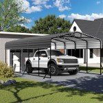Spacious Heavy-Duty Metal Carport Canopy for Vehicles