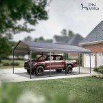 Sturdy 12x20 ft Metal Carport for Vehicles