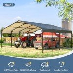 Spacious 20x20 FT Heavy-Duty Metal Carport