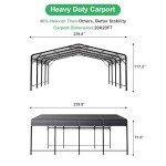 Spacious 20x20 FT Metal Carport Shelter