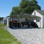 Spacious 20' x 20' Metal Carport Shelter