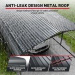 Heavy-Duty 12x20 FT Metal Carport for Vehicles