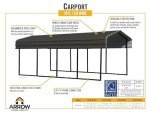Versatile Heavy-Duty Galvanized Metal Carport Shelter