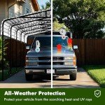 Spacious Heavy-Duty Metal Carport Canopy for Vehicles