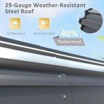 Spacious 20'x20' Metal Carport for Vehicles