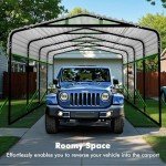 Spacious Heavy-Duty Metal Carport Canopy for Vehicles