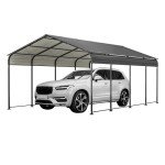 Large Heavy-Duty Metal Carport for Vehicles