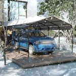 Black Metal Carport for Cars, Trucks, and Boats