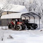 Heavy-Duty Metal Carport for Trucks and Cars