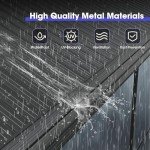 Black Metal Carport for Cars, Trucks, and Boats