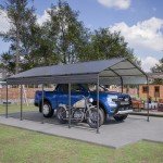 Large Heavy-Duty Metal Carport with Steel Roof