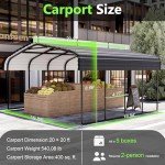Heavy-Duty Metal Carport for Trucks and Cars