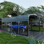 Spacious Metal Carport for Vehicles and Equipment