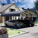 Heavy-Duty Metal Carport for Trucks and Cars
