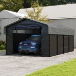 Spacious 12'x20' Heavy Duty Metal Carport