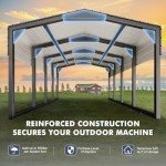 Spacious Metal Carport for Vehicles and Equipment