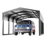 Spacious Metal Carport for Vehicles and Equipment