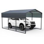 Spacious 10x15 Ft Heavy Duty Metal Carport