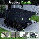 Heavy-Duty Metal Carport for Trucks and Cars