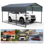 Spacious 10x15 Ft Heavy Duty Metal Carport