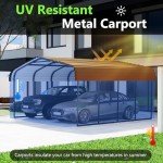 Heavy-Duty Metal Carport for Trucks and Cars