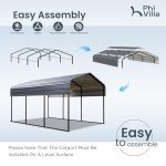Sturdy 10x15 ft Carport for Cars and Boats