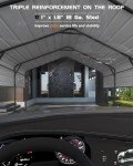 Spacious Metal Carport with Extended Side Canopy