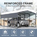 Spacious All-Metal Carport Canopy for Vehicles