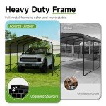 Heavy Duty 12x20 Metal Carport Canopy