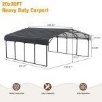 Spacious Metal Carport for SUVs, Trucks, and Boats
