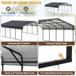 Spacious Metal Carport for SUVs, Trucks, and Boats