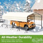 Heavy Duty 12x20 Metal Carport Canopy