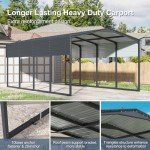 Spacious All-Metal Carport Canopy for Vehicles