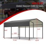 Sturdy 10x15 FT Outdoor Carport Canopy