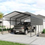 Spacious Heavy Duty Outdoor Metal Carport 13x20FT
