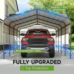 Heavy Duty 12x20 Metal Carport Canopy