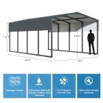 Spacious All-Metal Carport Canopy for Vehicles