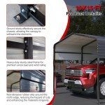 Sturdy 10x15 FT Outdoor Carport Canopy
