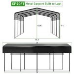 Spacious Metal Carport for All Vehicle Types