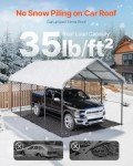 Durable 12' x 20' Outdoor Metal Carport