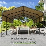 Heavy Duty 12x20 Metal Carport Canopy