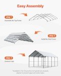 Durable 12' x 20' Outdoor Metal Carport