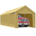Spacious Portable Carport with Removable Sidewalls