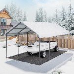 Durable 12' x 20' Outdoor Metal Carport