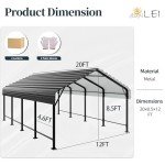 Heavy Duty Metal Carport Canopy 12x20 FT