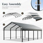 Heavy Duty Metal Carport Canopy 12x20 FT