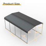 Extra Large Heavy Duty Metal Carport Canopy