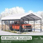 12x20 FT Metal Carport for Vehicles and Boats