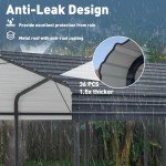 Heavy-Duty 10'x20' Metal Carport Canopy